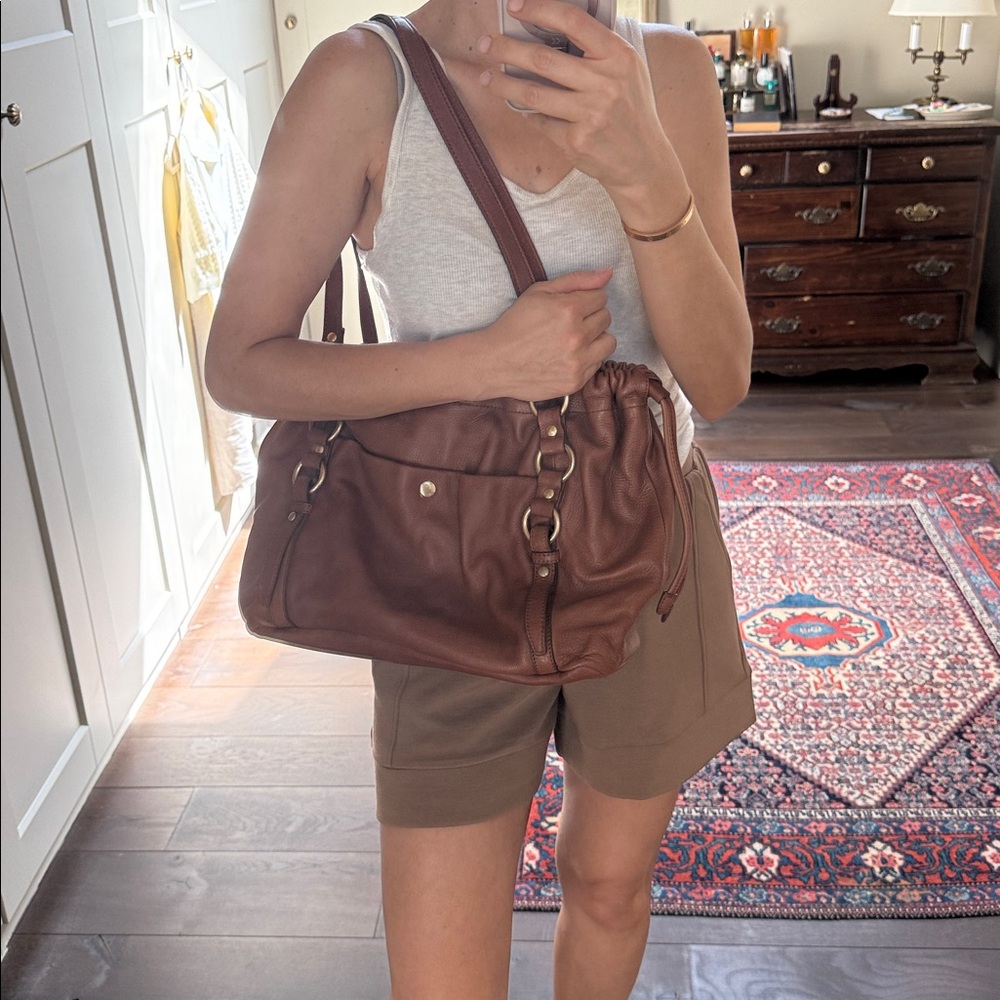 J. Crew Tan Leather Shoulder Bag 100% leather - Picture 4 of 12